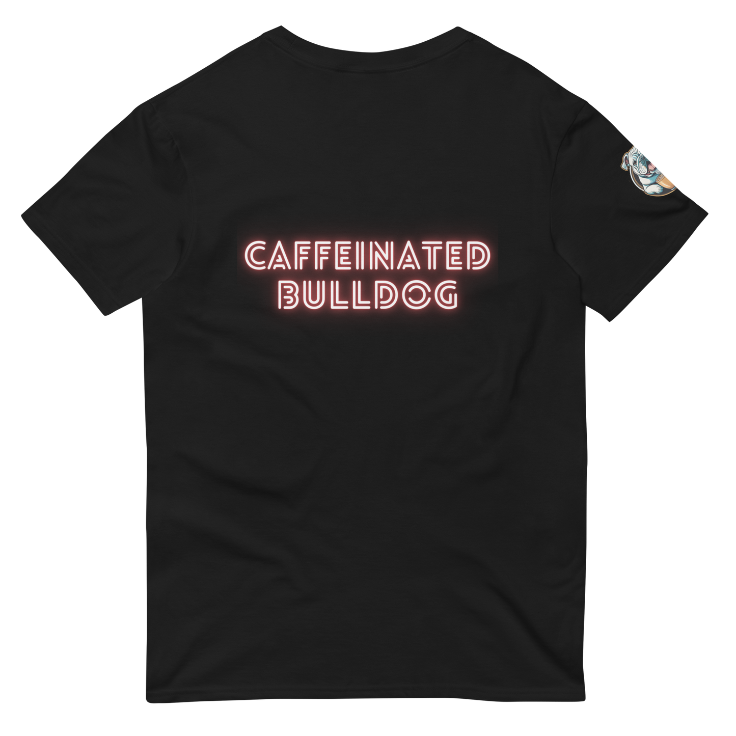 Caffeinated Bulldog Short-Sleeve T-Shirt.