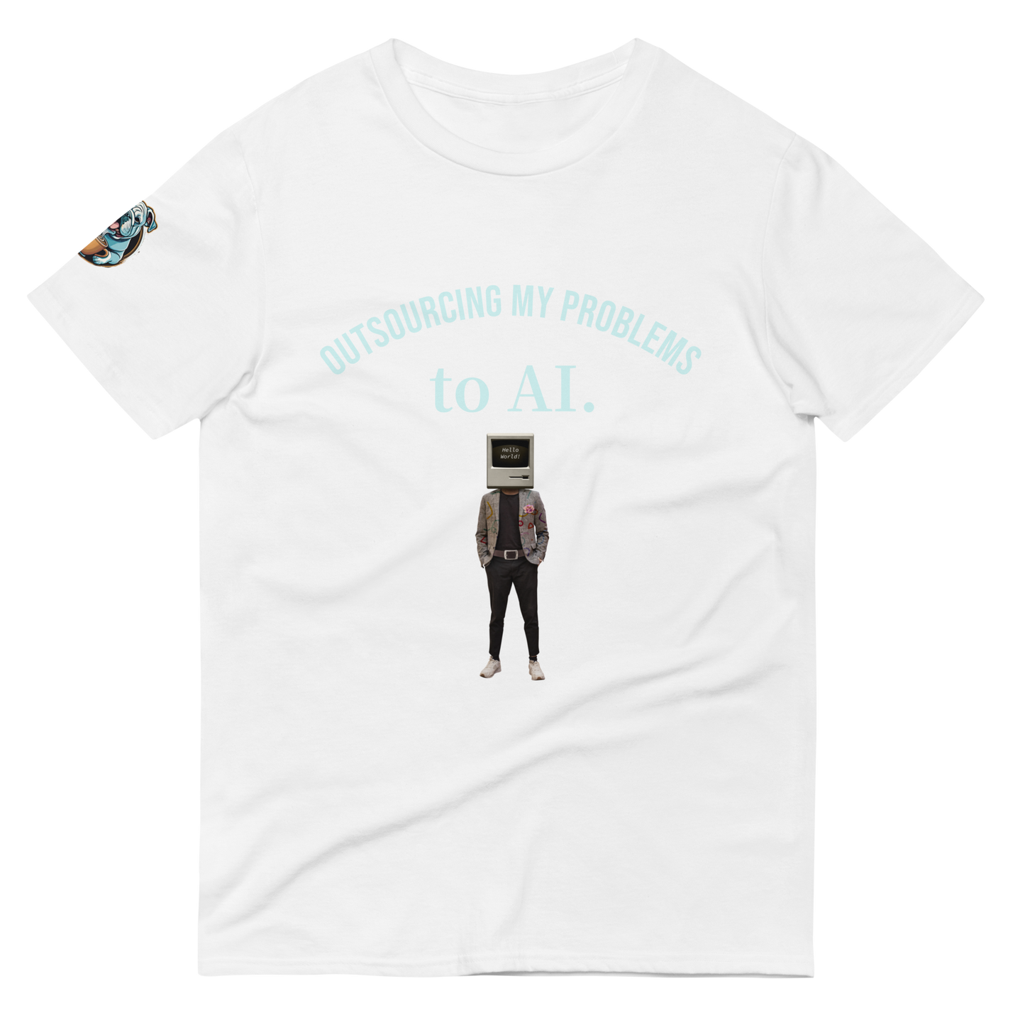 Caffeinated Bulldog Short-Sleeve T-Shirt.
