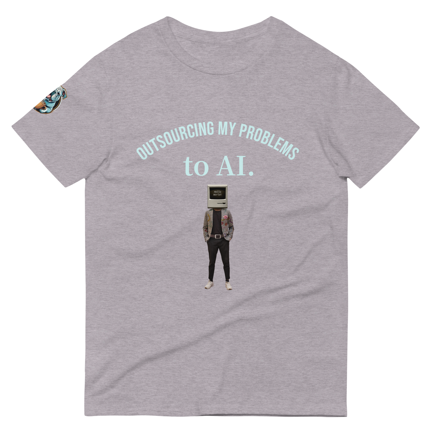 Caffeinated Bulldog Short-Sleeve T-Shirt.