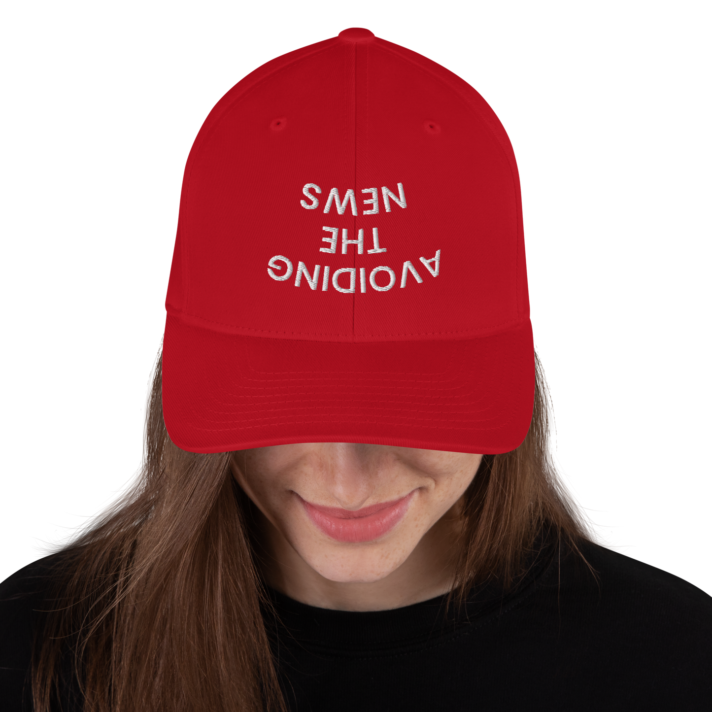 AVOIDING THE NEWS Structured Twill Cap.