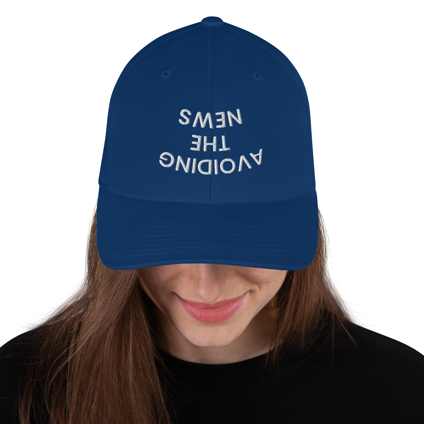 AVOIDING THE NEWS Structured Twill Cap.