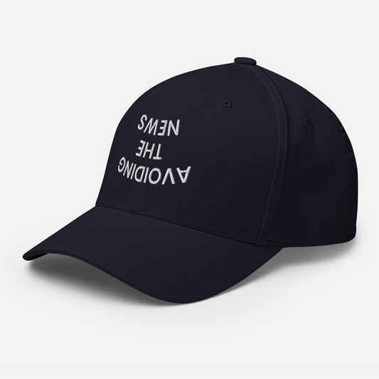 AVOIDING THE NEWS Structured Twill Cap.