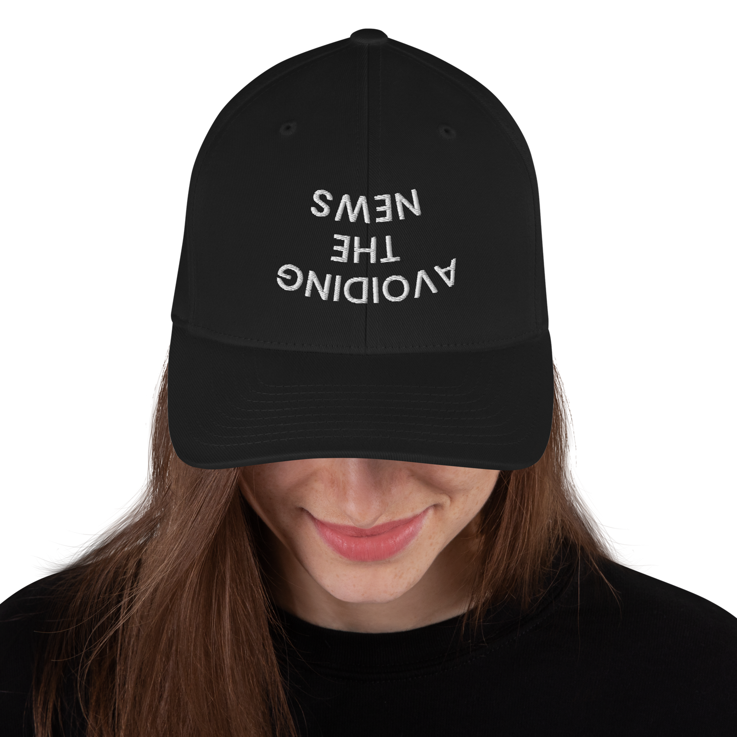 AVOIDING THE NEWS Structured Twill Cap.
