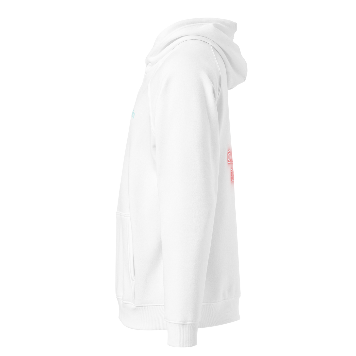 Caffeinated Bulldog  eco raglan hoodie.