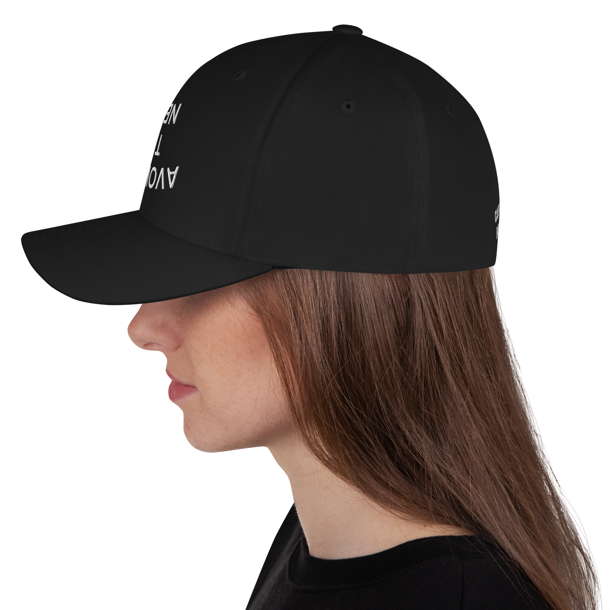 AVOIDING THE NEWS Structured Twill Cap.