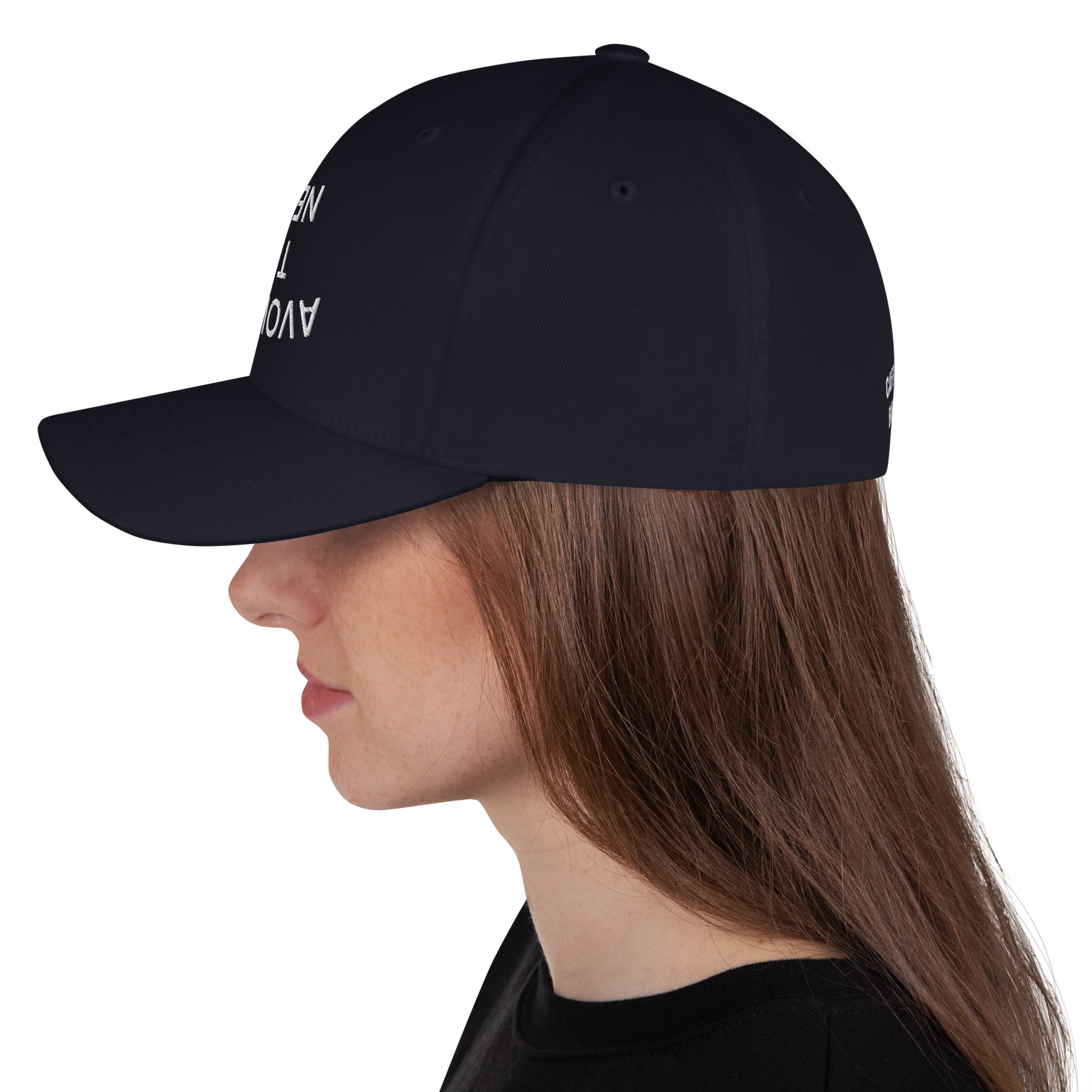 AVOIDING THE NEWS Structured Twill Cap.