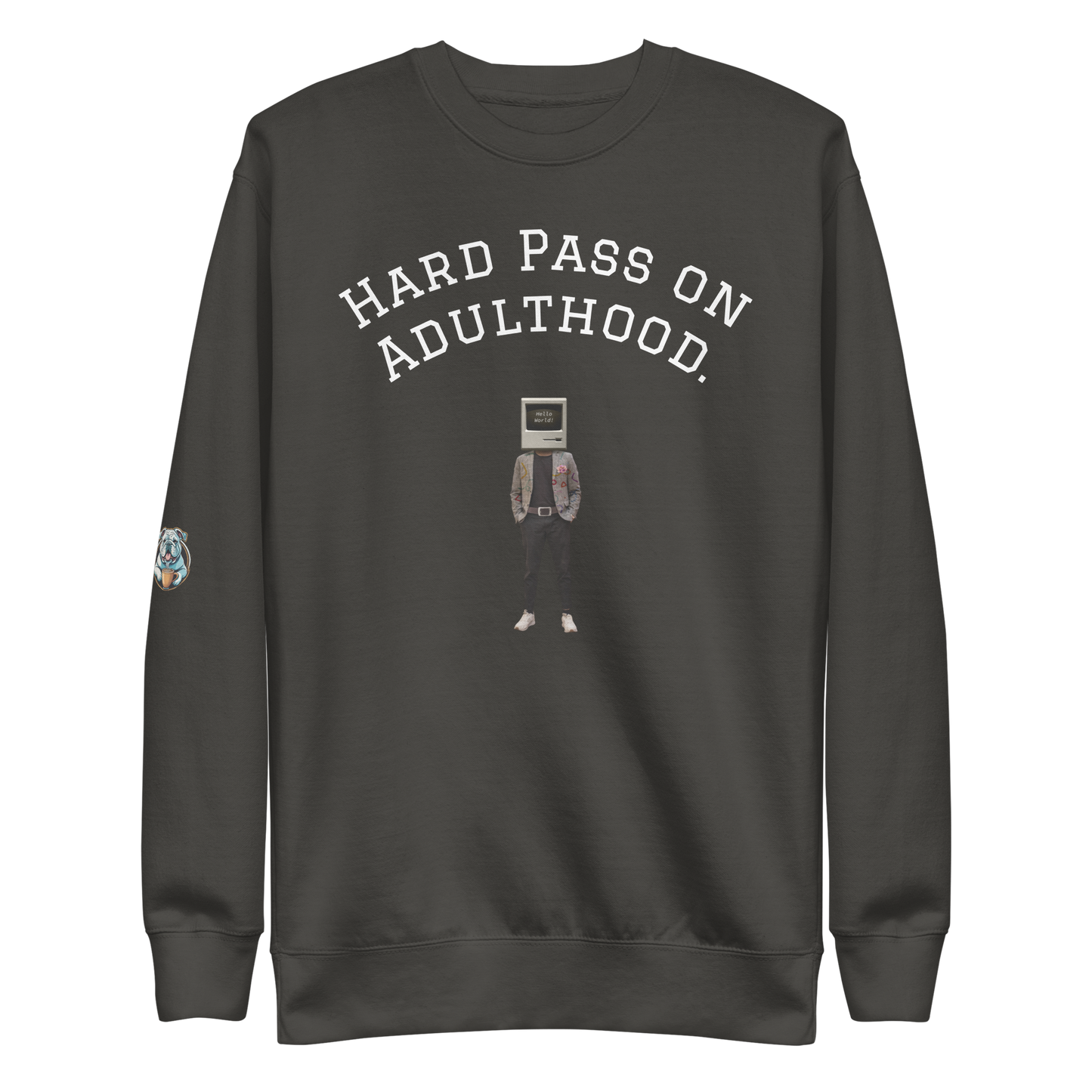 Caffeinated Bulldog Premium Sweatshirt.