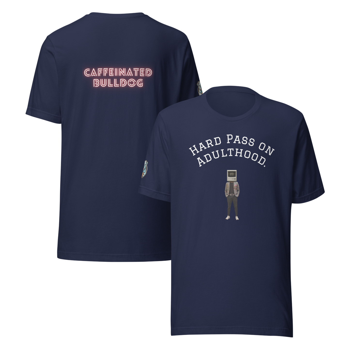 Caffeinated Bulldog  t-shirt.