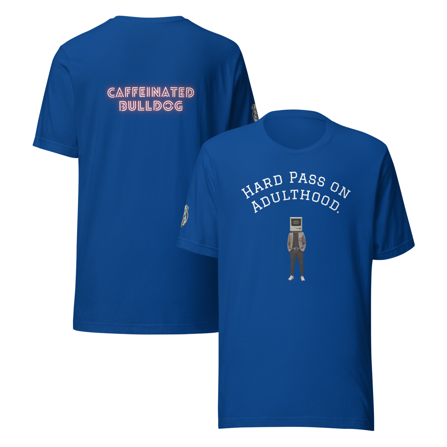 Caffeinated Bulldog  t-shirt.