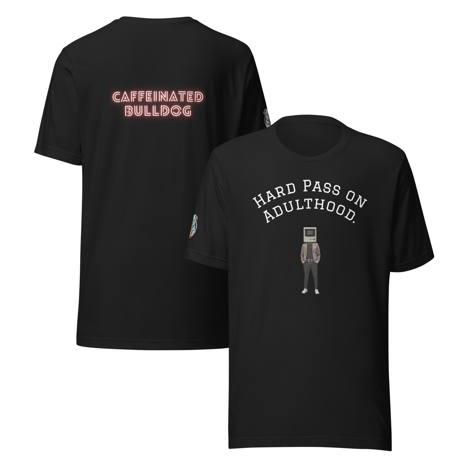Caffeinated Bulldog  t-shirt.