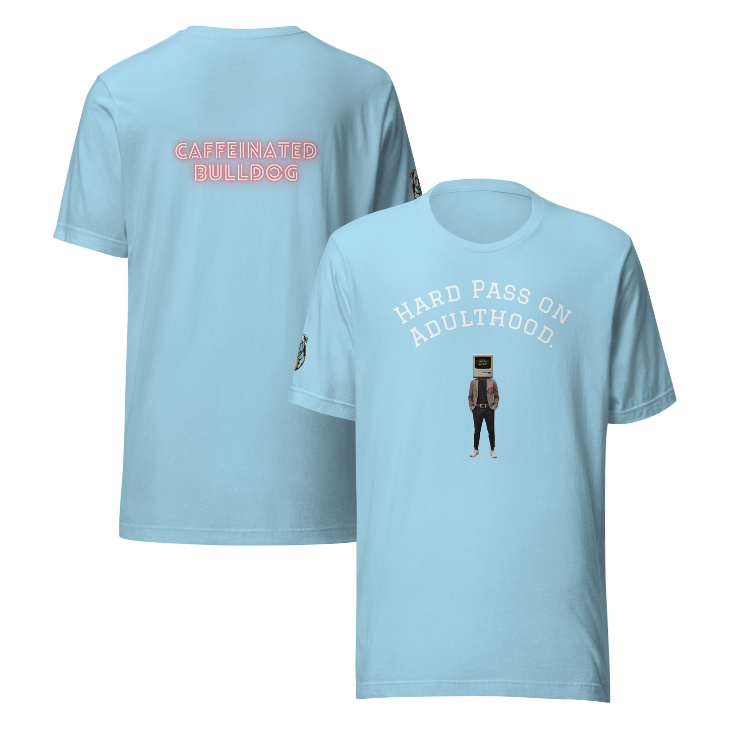 Caffeinated Bulldog  t-shirt.