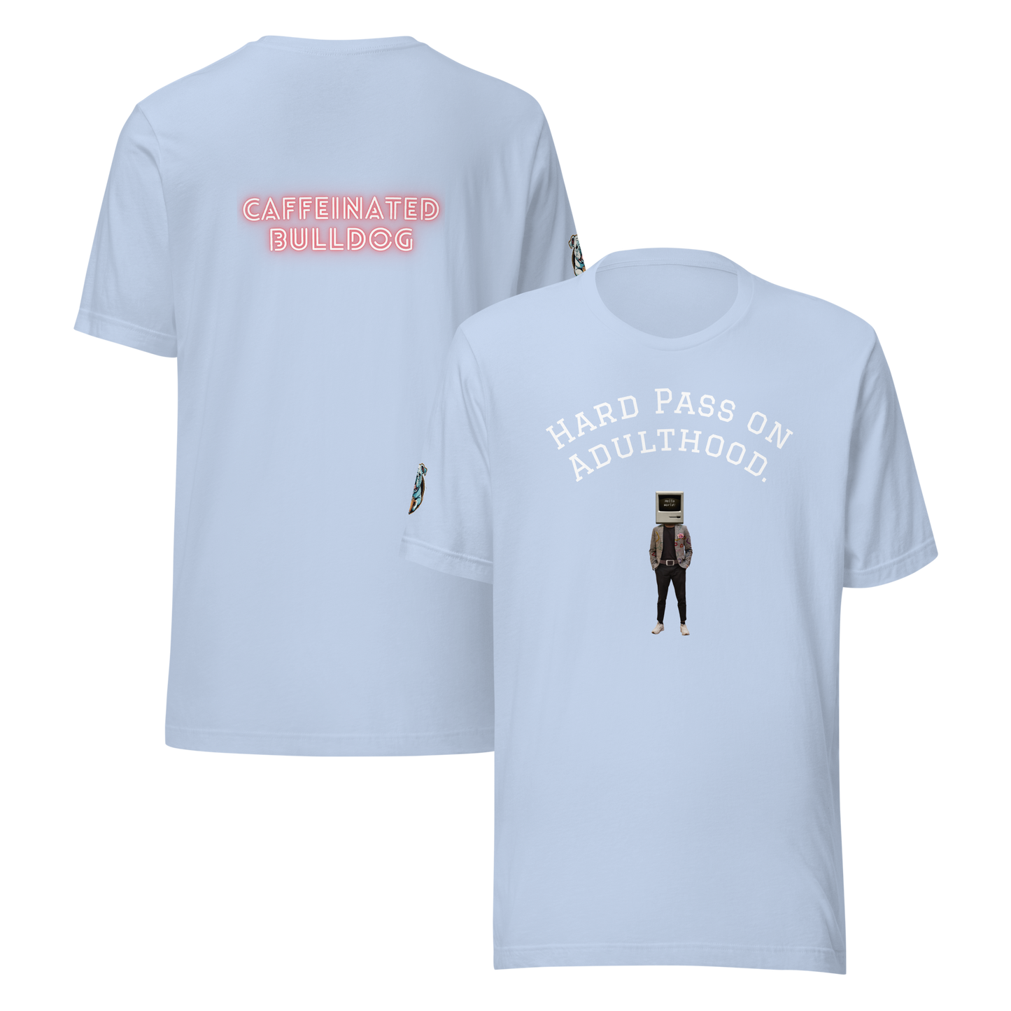 Caffeinated Bulldog  t-shirt.