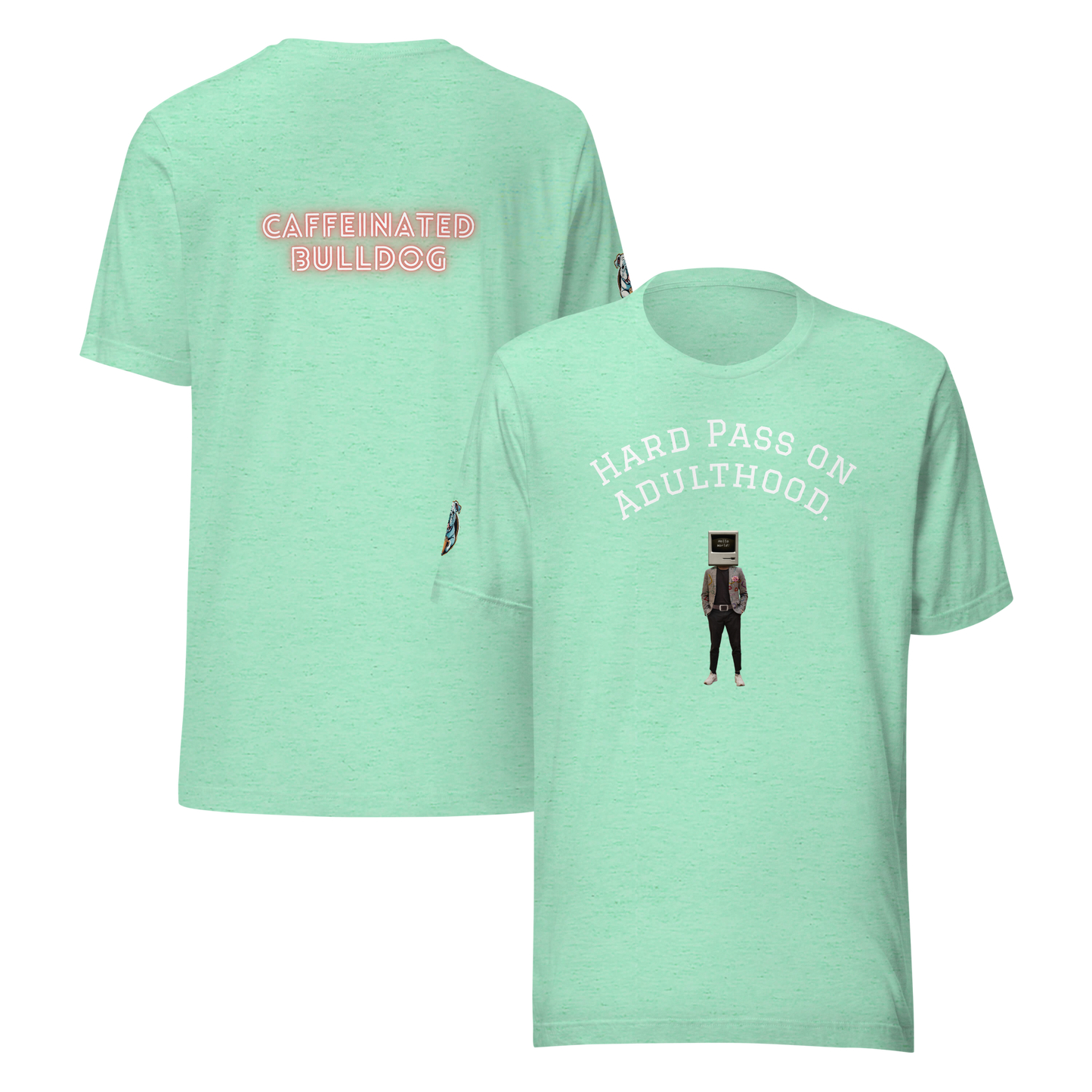 Caffeinated Bulldog  t-shirt.