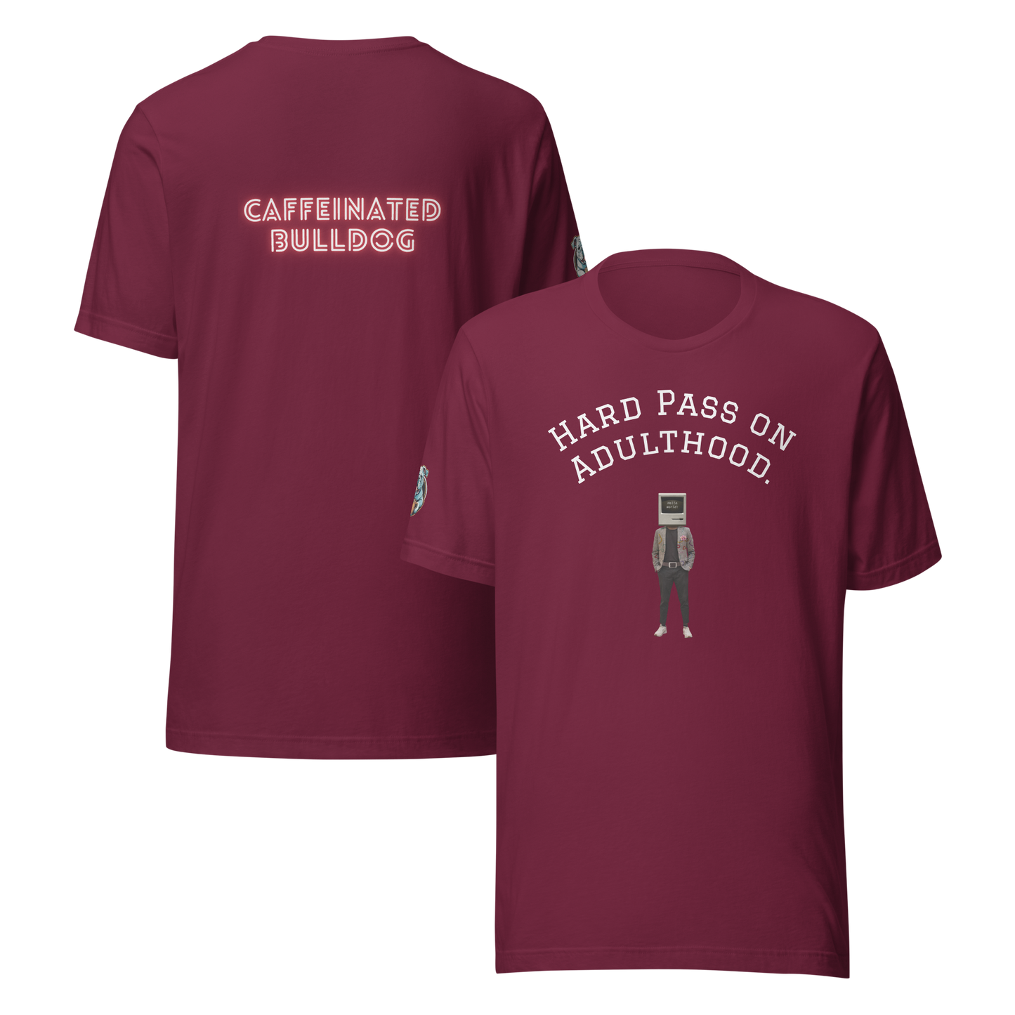 Caffeinated Bulldog  t-shirt.