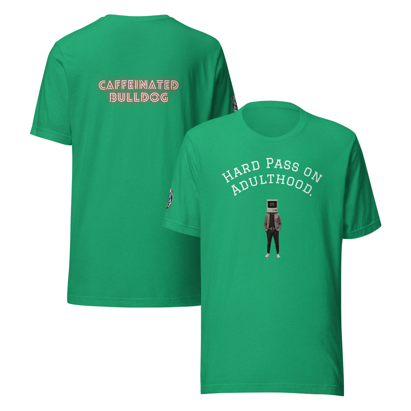 Caffeinated Bulldog  t-shirt.